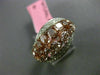 ESTATE LARGE 3.08CT DIAMOND 18KT WHITE & ROSE GOLD WAVE WEDDING ANNIVERSARY RING