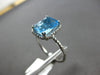 ESTATE 3.15CT DIAMOND & AAA BLUE TOPAZ 14KT WHITE GOLD CUSHION & ROUND FUN RING