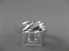 ESTATE WIDE 0.17CT DIAMOND 14KT WHITE GOLD BAGUETTE DIAGONAL MENS RING #21678
