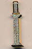 ESTATE EXTRA LARGE 1.0CT DIAMOND 14KT YELLOW GOLD I INITIAL FUN FLOATING PENDANT