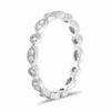 .38CT DIAMOND 14KT WHITE GOLD ETERNITY ROUND AND MARQUISE SHAPE ANNIVERSARY RING
