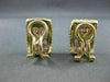WIDE 2.90CTW PINK SAPPHIRE DIAMOND 18KT WHITE & YELLOW GOLD EARRINGS #21752
