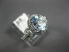 ESTATE 1.28CT DIAMOND & AAA AQUAMARINE 14KT WHITE GOLD FILIGREE ENGAGEMENT RING