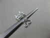 ESTATE .57CT DIAMOND 18KT WHITE GOLD 3D SQUARE FILIGREE HALO EARRING JACKETS 5mm