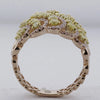LARGE 1.96CT PINK & FANCY YELLOW DIAMOND 18K YELLOW & ROSE GOLD 3D INFINITY RING