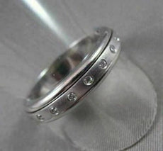 6mm HAND CRAFTED .50CT F VVS DIAMOND 14KT WHITE GOLD RING BAND SIZE 12.25 !!!!!!