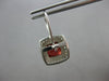 LARGE 4.36CT DIAMOND & AAA GARNET 14KT WHITE GOLD CUSHION & ROUND HALO EARRINGS