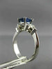 2.0CT TRILLION DIAMOND & AAA SAPPHIRE 14KT WHITE GOLD OVAL ENGAGEMENT RING 20674