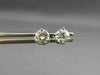 ESTATE .78CT DIAMOND 14K WHITE GOLD CLASSIC 3 PRONG MARTINI STUD EARRINGS #26372