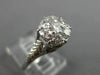 ANTIQUE LARGE .70CT DIAMOND 18KT WHITE GOLD 3D FILIGREE ENGAGEMENT RING #25806