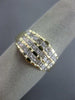 ESTATE WIDE .90CT PRINCESS CUT DIAMOND 14KT YELLOW GOLD PYRAMID ANNIVERSARY RING
