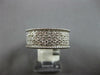 LARGE 1.70CT DIAMOND 14K WHITE GOLD 3 ROW PAVE FILIGREE WEDDING ANNIVERSARY RING