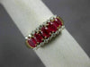 ESTATE 1.30CT DIAMOND & AAA OVAL RUBY 14KT YELLOW GOLD WEDDING ANNIVERSARY RING
