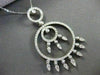 ESTATE LARGE 2.10CT DIAMOND 14K WHITE GOLD FLOATING CIRCLE OF LIFE PENDANT #1585