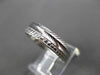ANTIQUE WIDE 14K WHITE GOLD DIAMOND CUT FILIGREE WEDDING ANNIVERSARY RING #18933