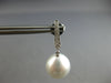 .16CT DIAMOND & AAA TAHITIAN PEARL 18K WHITE GOLD JOURNEY BAR HANGING EARRINGS