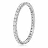 ESTATE .53CT DIAMOND 14KT WHITE GOLD ROUND ETERNITY SHARE PRONG ANNIVERSARY RING