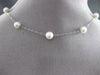ESTATE AAA PEARL 14KT WHITE GOLD PEARL BY THE YARD DIAMOND CUT NECKLACE #24949