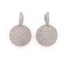 LARGE 2.07CT DIAMOND 18KT WHITE GOLD 3D MULTI ROW CIRCULAR FUN HANGING EARRINGS