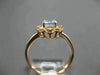 ESTATE .74CT DIAMOND & AAA AQUAMARINE 14K ROSE GOLD 3D OPEN FILIGREE FLOWER RING