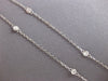 ESTATE .50CT DIAMOND 14KT WHITE GOLD CLASSIC ROUND BY THE YARD 18" LOVE NECKLACE