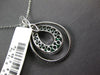 .78CT DIAMOND & AAA EMERALD 18KT WHITE GOLD 3D DOUBLE TEAR DROP FLOATING PENDANT