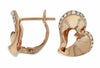 ESTATE .09CT DIAMOND 14K ROSE GOLD CLASSIC VALENTINE HEART LOVE CLIP ON EARRINGS