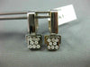 ESTATE .45CT DIAMOND 14KT WHITE GOLD SQUARE ETOILE HANGING HUGGIE EARRINGS #709