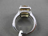 ESTATE 4.95CT DIAMOND & AAA EXTRA FACET YELLOW TOPAZ 14K WHITE GOLD 3D HALO RING