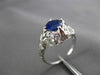 ANTIQUE 1.77CT OLD MINE DIAMOND & AAA SAPPHIRE PLATINUM COCKTAIL RING #11183