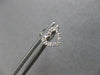 ESTATE SMALL .03CT DIAMOND 14K WHITE GOLD CLASSIC OPEN HEART LOVE STUD EARRINGS
