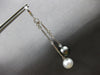 LARGE 1.07CT DIAMOND AAA TAHITIAN & AAA SOUTH SEA PEARL 18KT WHITE GOLD EARRINGS