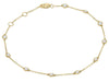 ESTATE 0.5CT DIAMOND 14KT YELLOW GOLD 3D CLASSIC ROUND BY THE YARD LOVE BRACELET