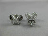 ANTIQUE .16CT DIAMOND BUTTERFLY 3D 18KT WHITE GOLD EARRINGS ELEGANT!! #1780