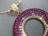 LARGE 3.45CT DIAMOND & AAA PINK SAPPHIRE 18KT ROSE GOLD CIRCLE OF LIFE PENDANT