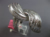 EXTRA LARGE 3.60CT DIAMOND 18K WHITE GOLD 3D ROUND & BAGUETTE LEAF COCKTAIL RING