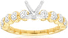 1.0CT DIAMOND 14KT YELLOW GOLD 3D ROUND SEMI ETERNITY SEMI MOUNT ENGAGEMENT RING