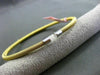 ESTATE .24CT DIAMOND 14KT TWO TONE GOLD 3D CLASSIC MESH FLEXIBLE BANGLE BRACELET