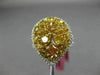EXTRA LARGE 4.2CT WHITE & INTENSE YELLOW DIAMOND 18K 2 TONE GOLD PEAR SHAPE RING