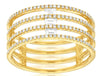 .40CT DIAMOND 14K YELLOW GOLD 3D ROUND & BAGUETTE MULTI ROW FUN ANNIVERSARY RING
