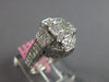 LARGE 1.40CT DIAMOND 18KT WHITE GOLD 3D ROUND & BAGUETTE CLUSTER ENGAGEMENT RING