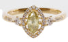 .94CT LIGHT PINK & FANCY YELLOW DIAMOND 18KT YELLOW & ROSE GOLD ENGAGEMENT RING