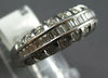 ESTATE 1.18CT DIAMOND 14KT WHITE GOLD CLASSIC ROUND & BAGUETTE ANNIVERSARY RING