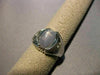 ESTATE WIDE 2.45CT DIAMOND & STAR SAPPHIRE 14K WHITE GOLD ETOILE MENS RING 25407