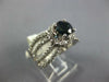 WIDE 1.87CT DIAMOND & AAA SAPPHIRE 14KT WHITE GOLD 3D ROUND HALO ENGAGEMENT RING