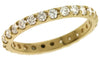 .91CT DIAMOND 14KT YELLOW GOLD ROUND LOW SETTING SHARED PRONG ANNIVERSARY RING