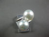 ESTATE AAA SOUTH SEA PEARL 14KT WHITE GOLD 3D CLASSIC CRISS CROSS LOVE RING