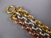 EXTRA LARGE & LONG 1.50CT DIAMOND 14K TRI COLOR GOLD MULTI ROW TOGGLE BRACELET