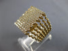 ESTATE LARGE .99CT DIAMOND 14KT YELLOW GOLD 3D CLUSTER SQUARE MULTI ROW FUN RING