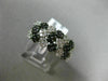 WIDE 1.0CT WHITE & BLACK DIAMOND 14KT WHITE GOLD MULTI ROW MULTI FLOWER FUN RING